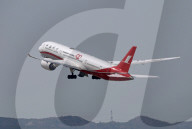 Shanghai Airlines Boeing 787-9 Dreamliner taking off  from Marseille Airport