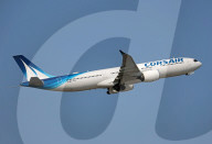 Corsair Airbus A330-941 landing and taking off from Marseille Airport