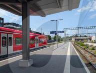 German Train Station In Friedrichshafen Stadt