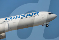 Corsair Airbus A330-941 landing and taking off from Marseille Airport