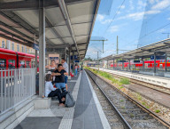 German Train Station In Friedrichshafen Stadt