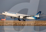 Corsair Airbus A330-941 landing and taking off from Marseille Airport