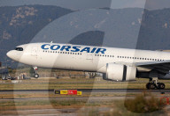 Corsair Airbus A330-941 landing and taking off from Marseille Airport