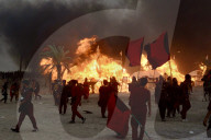 Burning Tents Embodies The Tragedy Of Karbala In The Painful Karbala Incident In Nasiriyah.