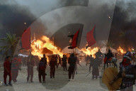 Burning Tents Embodies The Tragedy Of Karbala In The Painful Karbala Incident In Nasiriyah.