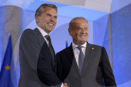 Polish Prime Minister Donald Tusk Meets With Holand's Dick Schoof.