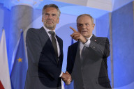 Polish Prime Minister Donald Tusk Meets With Holand's Dick Schoof.