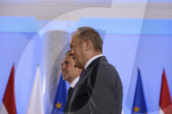 Polish Prime Minister Donald Tusk Meets With Holand's Dick Schoof.