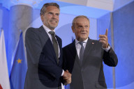 Polish Prime Minister Donald Tusk Meets With Holand's Dick Schoof.