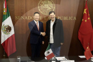 Ambassadors Chen Daojiang And  Juan Duarte Meet With Fernandez Noroña