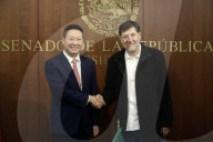 Ambassadors Chen Daojiang And  Juan Duarte Meet With Fernandez Noroña
