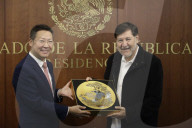 Ambassadors Chen Daojiang And  Juan Duarte Meet With Fernandez Noroña