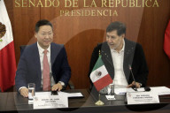 Ambassadors Chen Daojiang And  Juan Duarte Meet With Fernandez Noroña
