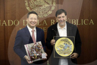 Ambassadors Chen Daojiang And  Juan Duarte Meet With Fernandez Noroña