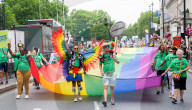 Pride in London parade, Park Lane to Trafalgar Square, London, Great Britain 
5th July 2025