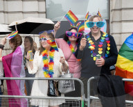 Pride in London parade, Park Lane to Trafalgar Square, London, Great Britain 
5th July 2025