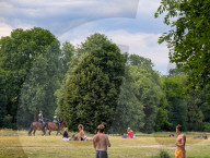 Mounted Police Patrol In Munich’s English Garden