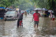 Overnight Rain Caused Massive Waterlogging In Kolkata.