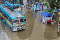 Overnight Rain Caused Massive Waterlogging In Kolkata.