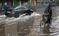 Water Logged Streets  Of Kolkata , India 
