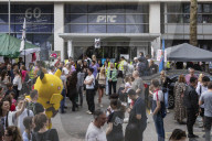 Protest Action Near The RTS Building In Belgrade