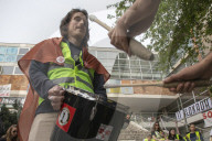 Protest Action Near The RTS Building In Belgrade