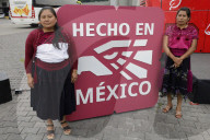 Marcelo Ebrard, Secretary Of Economy, Presents The "Made In Mexico" Badge To Mobility ADO