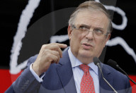 Marcelo Ebrard, Secretary Of Economy, Presents The "Made In Mexico" Badge To Mobility ADO