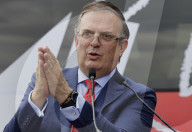 Marcelo Ebrard, Secretary Of Economy, Presents The "Made In Mexico" Badge To Mobility ADO