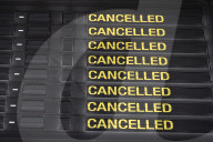 Cancelled Flights Showed On Flight Board