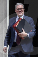 Prime Minister Kier Starmer Leaving For PMQs