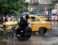 Monsoon Rains In Kolkata, India.