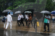 Monsoon Rains In Kolkata, India.