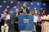 Zohran Mamdani, New York City Mayoral Candidate, And Democratic Nominee Speaks At An Endorsement Event With The United Federation Of Teachers