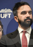 Zohran Mamdani, New York City Mayoral Candidate, And Democratic Nominee Speaks At An Endorsement Event With The United Federation Of Teachers