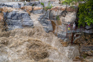 Flow Of The Bagmati River Increased In Kathmandu, Nepal