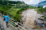 Flow Of The Bagmati River Increased In Kathmandu, Nepal