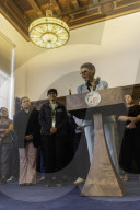 Los Angeles Mayor Karen Bass Press Conference Following Federal And Military Operation At MacArthur Park, 7/7/2025