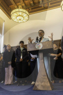 Los Angeles Mayor Karen Bass Press Conference Following Federal And Military Operation At MacArthur Park, 7/7/2025