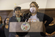 Los Angeles Mayor Karen Bass Press Conference Following Federal And Military Operation At MacArthur Park, 7/7/2025