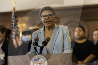 Los Angeles Mayor Karen Bass Press Conference Following Federal And Military Operation At MacArthur Park, 7/7/2025