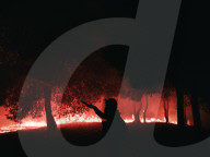 Large Wildfire Rages In Northeastern Attica 