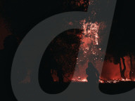 Large Wildfire Rages In Northeastern Attica 