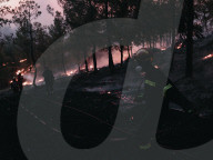 Large Wildfire Rages In Northeastern Attica 