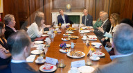 The Chancellor of the Exchequer Rachel Reeves hosts a business breakfast for stakeholders from the fintech sector.