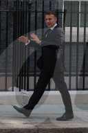 Kier Starmer Greets Emmanuel Macron to N010 in London, UK.