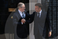 Kier Starmer Greets Emmanuel Macron to N010 in London, UK.
