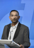 TCS CEO Announces Q1 Results In Mumbai