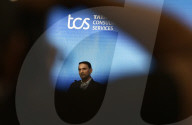 TCS CEO Announces Q1 Results In Mumbai