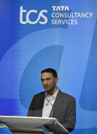 TCS CEO Announces Q1 Results In Mumbai